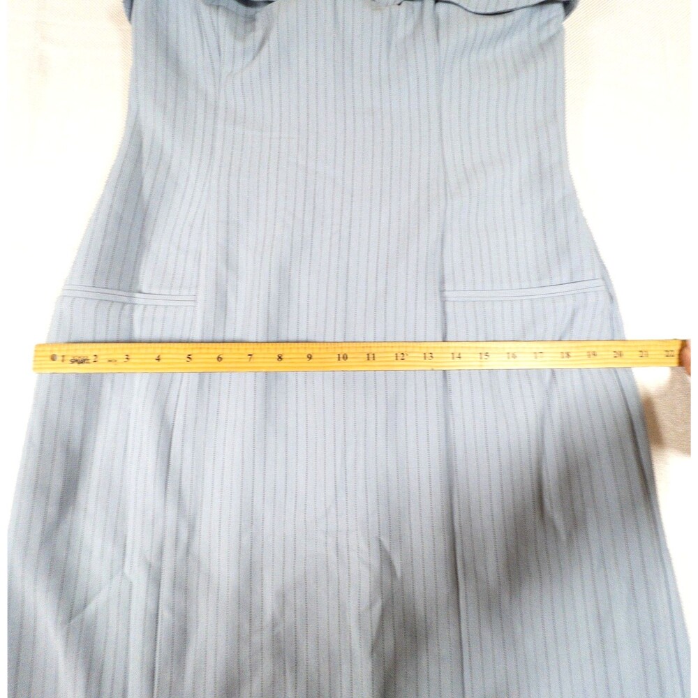 Abercrombie & Fitch Blue Pinstripe Midi Dress NWT Removable Straps L - Picture 5 of 16